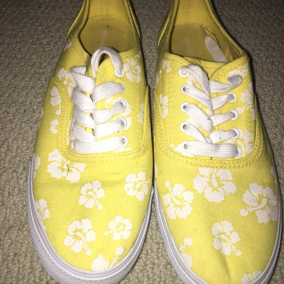 yellow floral shoes
